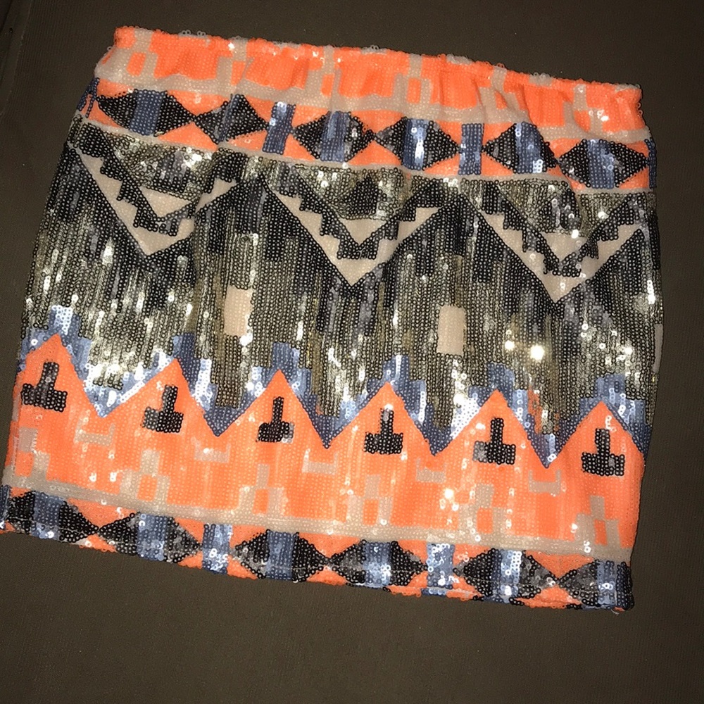 spool 72 sequin aztec print skirt!